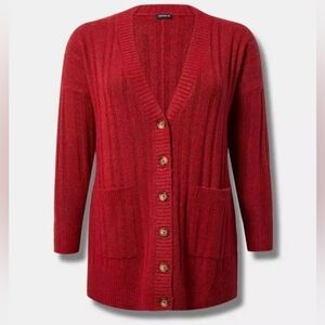 Torrid Boyfriend Cardigan Softest Sweater 0X
